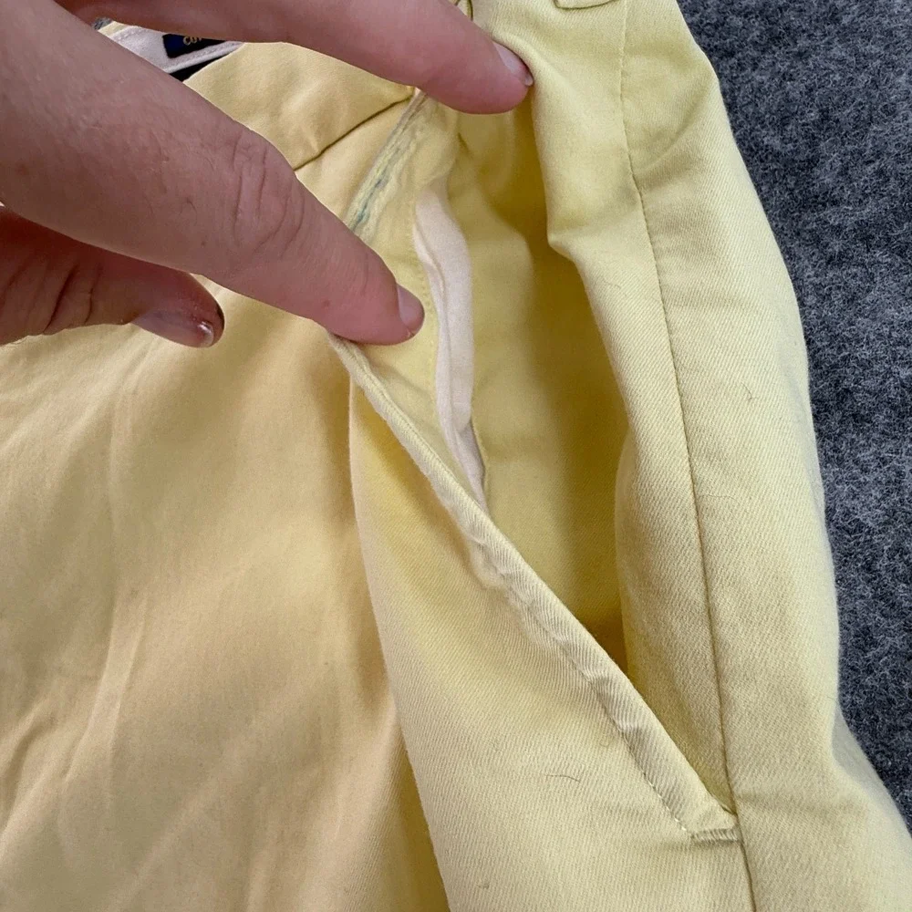 Polo Ralph Lauren Golf Shorts Men 38 Yellow Chino Flat Front Classic fit‎